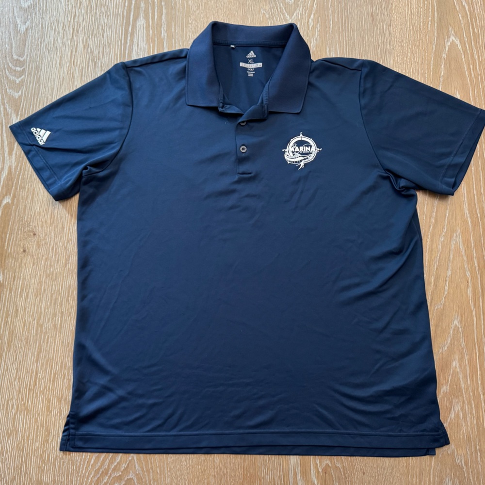 Adidas Navy Blue Edisto Marina Polo golf shirt, size XL